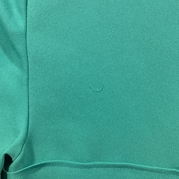 Ann Taylor Teal Triangle Open Back w/ Single Button Closure - Picture 3 of 10